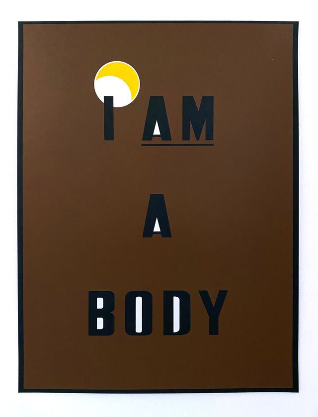 Image of artwork titled "I AM A BODY (BLACK)" by Baseera Khan