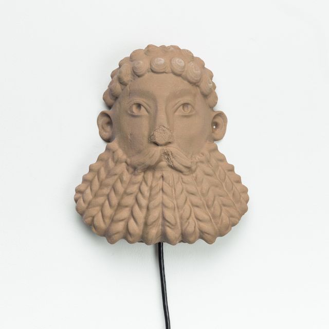 Image of artwork titled "South Ivan Human Heads: Bearded River God" by Morehshin Allahyari