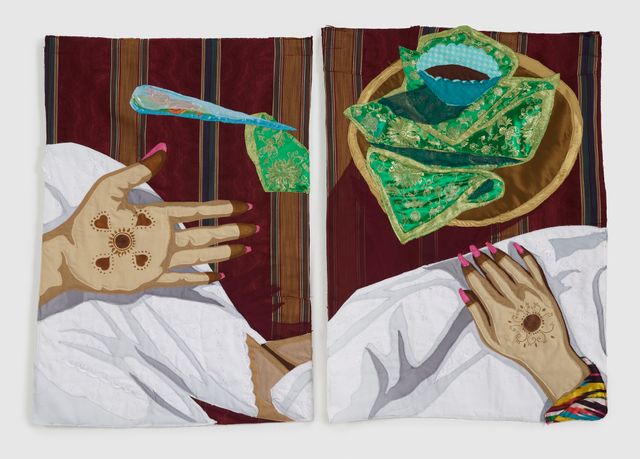 Image of artwork titled "Still-Life with Henna (Diptych)" by Hangama  Amiri