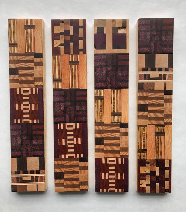 Image of artwork titled "Untitled (Wooden Kente Quilt #43)" by Ato Ribeiro