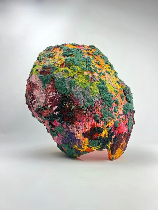 Image of artwork titled "cheeky / orange / pine-scented green" by Addison Wolff
