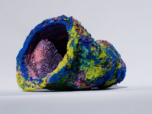 Image of artwork titled "blue smash tube" by Addison  Wolff