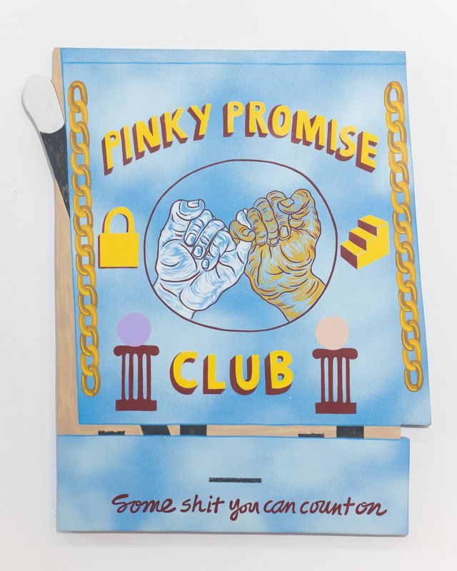 Image of artwork titled "The Pinky Promise Club Matchbook" by Kelly Breez