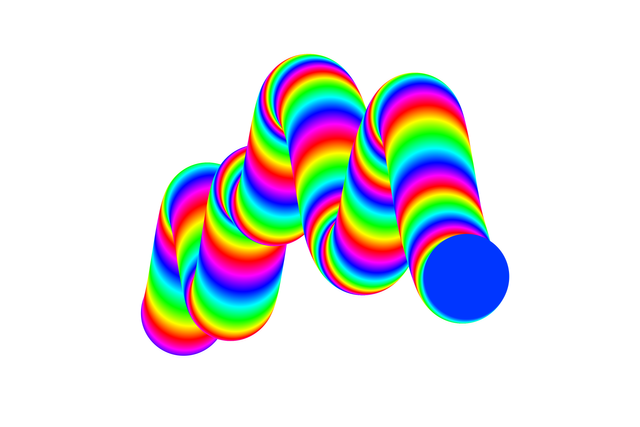 Image of artwork titled "Chromie Squiggles (Hyper Rainbow)" by Snowfro