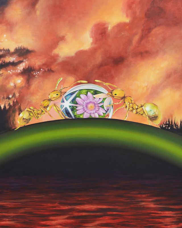 Image of artwork titled "Bridge Over Troubled Water" by Lucia Love