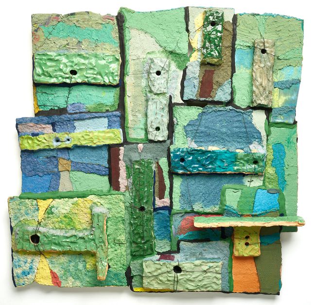 Image of artwork titled "Untitled (earth scabs blanket wall piece)" by Sahar Khoury