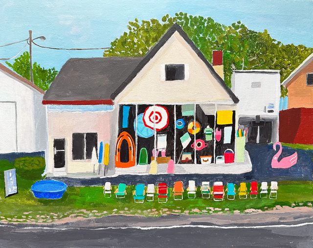 Image of artwork titled "Beach Supply Store" by Polly Shindler