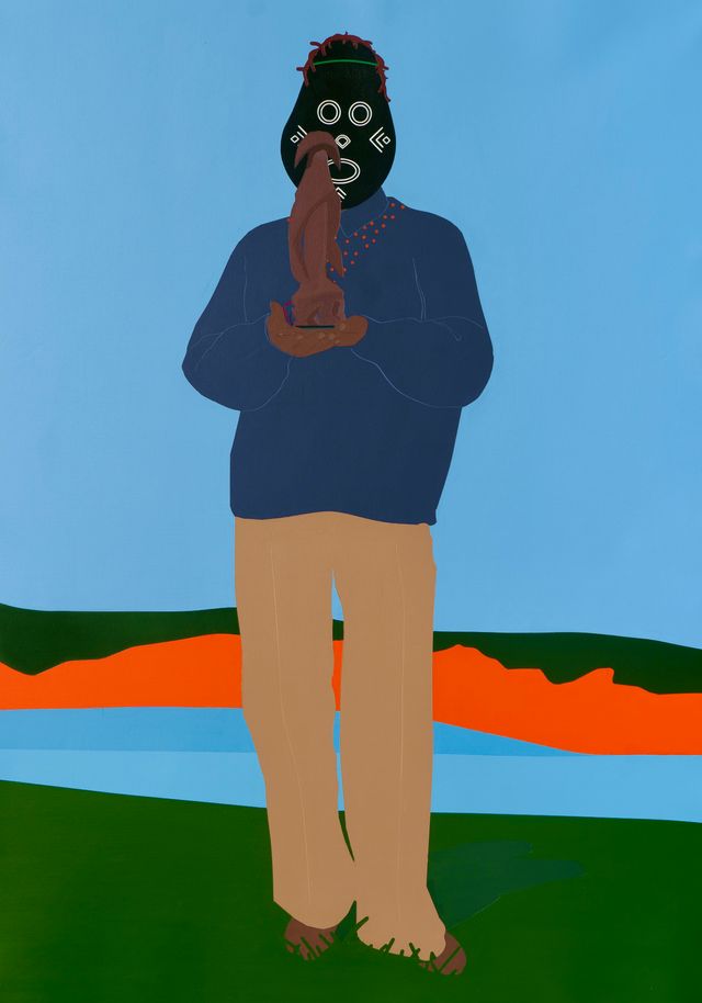 Image of artwork titled "Holding the Line I" by Dennis Osadebe
