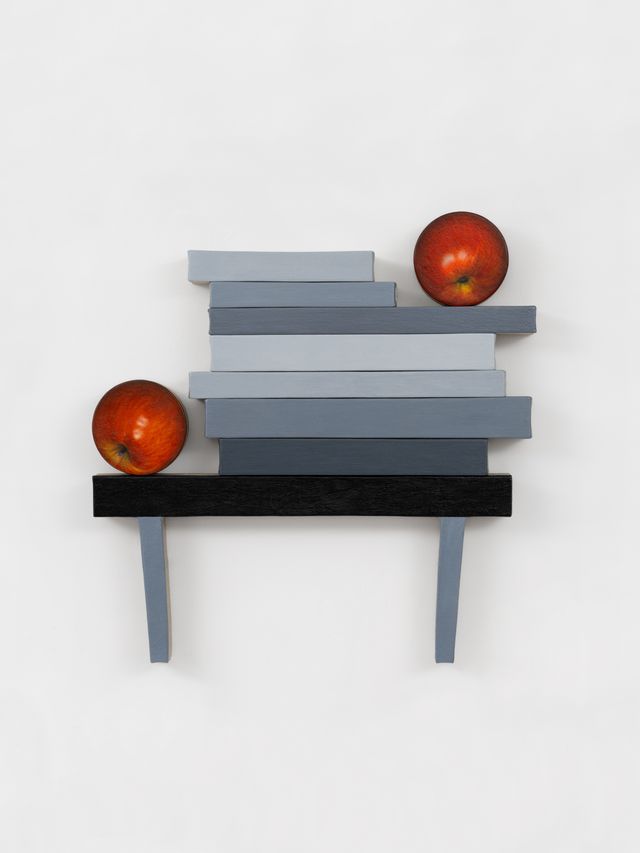 Image of artwork titled "Shelf (Two Red Apples)" by Marius Steiger