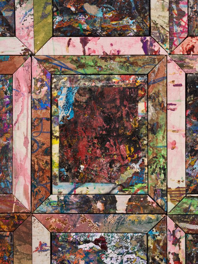 Image of artwork titled "Untitled (amalgamated painted frames #1)" by Basie Allen