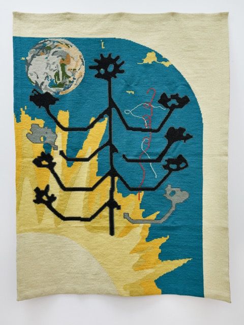 Image of artwork titled "stick-people adore the sun (tree of life)" by Carlos Noronha Feio