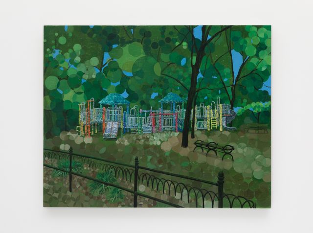 Image of artwork titled "Playground Near The Gallery" by Audrey Gair
