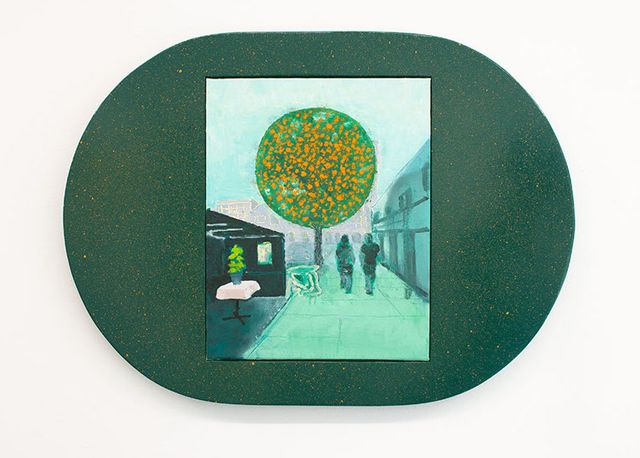 Image of artwork titled "Circle Tree and a Plant on a Table" by Masamitsu Shigeta